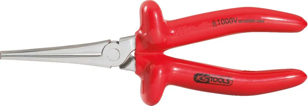 Vente Flash KS TOOLS Pince à bec rond 1000V, 200 mm ( 117.1280 )