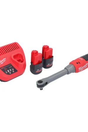 Vente Flash Milwaukee M12 FHIR38LR-252 Clé à cliquet grande vitesse sans fil longue durée 12 V 47 Nm 3/8'' + 2x batterie 2,5 Ah + chargeur