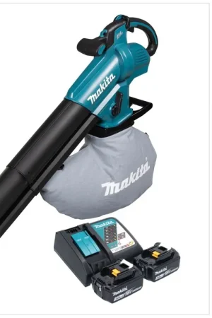 Makita DUB 187 RF2 Souffleur et aspirateur de feuilles sans fil 18 V Brushless + 2x batterie 3,0 Ah + chargeur Solde