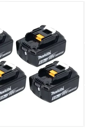 Offre Spéciale Makita batterie 4x BL 1850 B 18 V 5,0 Ah / 5000 mAh Li-Ion ( 4x 197280-8 )