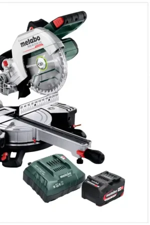 Bon Marché Metabo KGS 18 LTX BL 216 Scie a onglet radiale sans fil 18 V 216 mm Brushless ( 614216920 ) + 1x batterie 4,0 Ah + kit chargeur