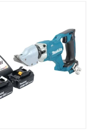 Makita DJS 200 RF Cisaille à tôle sans fil 18 V 2,0 mm Brushless + 2x batterie 3,0 Ah + chargeur Super Prix