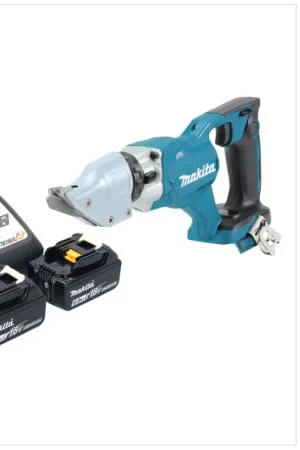 Offre Du Jour Makita DJS 200 RG Cisaille à tôle sans fil 18 V 2,0 mm Brushless + 2x batterie 6,0 Ah + chargeur