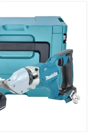 Makita DJS 200 M1J Cisaille à tôle sans fil 18 V 2,0 mm Brushless + 1x batterie 4,0 Ah + Makpac - sans chargeur Nouveauté