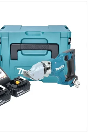 Makita DJS 200 RMJ Cisaille à tôle sans fil 18 V 2,0 mm Brushless + 2x batterie 4,0 Ah + chargeur + Makpac Achat Immédiat