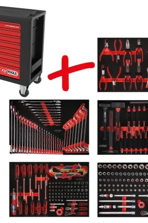 KS TOOLS Composition pour servante d’atelier Performanceplus P15 avec 279 outils pour 5 tiroirs ( 815.5279 ) Commander Maintenant