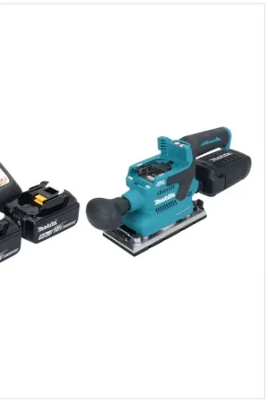 Vente Directe Makita DBO 382 RT Ponceuse vibrante sans fil 18 V 93 x 185 mm Brushless + 2x batterie 5,0 Ah + chargeur