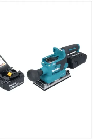 Achat Immédiat Makita DBO 382 RG1 Ponceuse vibrante sans fil 18 V 93 x 185 mm Brushless + 1x batterie 6,0 Ah + chargeur