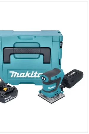 Soldes Makita DBO 484 RF1J ponceuse orbitale sans fil 18 V 112 x 102 mm + 1x batterie 3,0 Ah + chargeur + Makpac