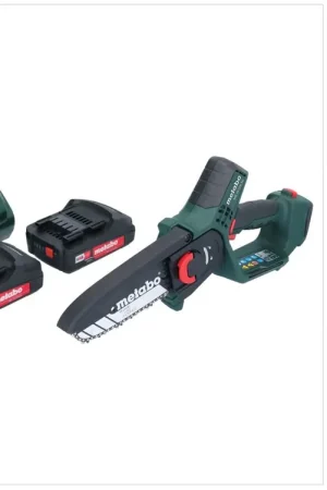 Solde Metabo MS 18 LTX 15 Trononneuse sans fil 18 V 15 cm 5 m/s + 2x accu 2,0 Ah + chargeur