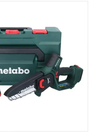 Remise Metabo MS 18 LTX 15 Trononneuse sans fil 18 V 15 cm 5 m/s + 1x accu 4,0 Ah + metaBOX - sans kit de chargement