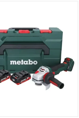 Metabo WVB 18 LTX BL 15-125 Quick Meuleuse d'angle sans fil 18 V 125 mm Brushless + 2x batterie 4,0 Ah + chargeur + metaBOX Nouvel Arrivage