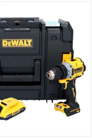 Remise Perceuse-visseuse sans fil DeWalt DCD 800 NT 18 V 90 Nm sans balais + 1x batterie 2,0 Ah + TSTAK - sans chargeur