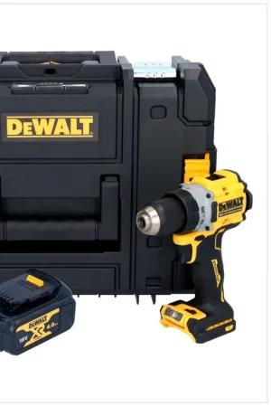 DeWalt DCD 800 NT Perceuse-visseuse sans fil 18 V 90 Nm Brushless + 1x batterie 4,0 Ah + TSTAK - sans chargeur Meilleur Choix