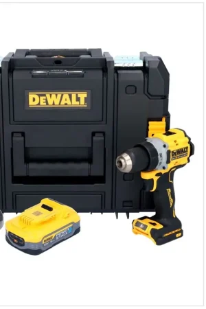 Promotion Saisonnière Perceuse-visseuse sans fil DeWalt DCD 800 H1T 18 V 90 Nm sans balais + 1x batterie 5,0 Ah + chargeur + TSTAK