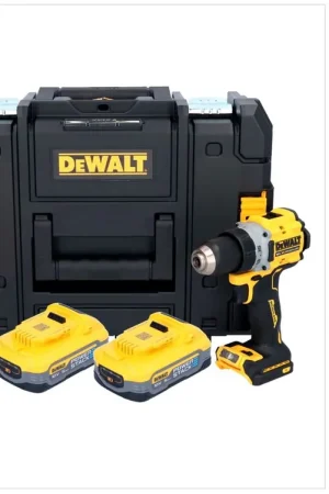 Prix Promo Perceuse-visseuse sans fil DeWalt DCD 800 H2T 18 V 90 Nm sans balais + 2x batteries 5,0 Ah + chargeur + TSTAK