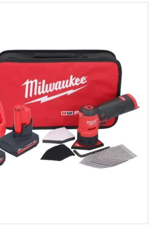 Vente Directe Meuleuse à pointes sur batterie Milwaukee M12 FDSS-502B 12 V 88,8 x 63,5 mm + 2x batteries 5,0 Ah + chargeur