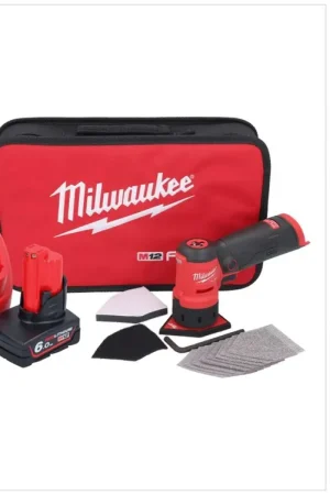 Produit De Marque Meuleuse à pointes sur batterie Milwaukee M12 FDSS-601B 12 V 88,8 x 63,5 mm + 1x batterie 6,0 Ah + chargeur