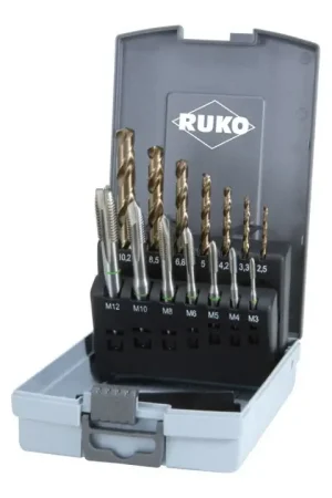 Affaire À Saisir RUKO Jeu de tarauds pour machines DIN 371/376 B M3-M12 14 pièces ( 4000602048 )