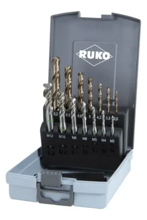 RUKO Jeu de tarauds pour machines DIN 371/376 C M3-M12 14 pièces ( 4000602049 ) Jusqu'à Épuisement Des Stocks