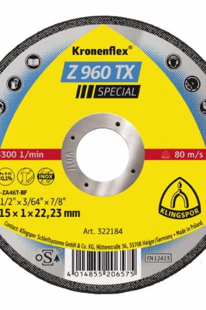 Meilleure Vente KLINGSPOR Disque à tronçonner Z 960 TX D125x1 mm droit ( 4000841022 )