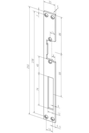 Satisfait Ou Remboursé Gâche plate ASSA ABLOY 021 Acier inoxydable mat à bord ( 3000251803 )