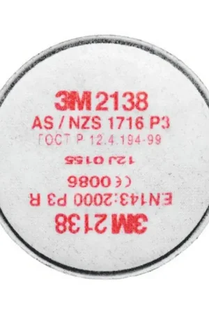 Filtre à particules rondes 3M 2138 EN 143:2000 P3R ( 4000370681 ) Jusqu'à Épuisement Des Stocks