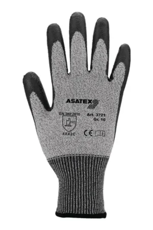 Commander Vite ASATEX Gant de protection contre les coupures taille 9 gris chiné/noir ( 4000371145 )
