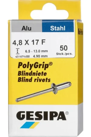 GESIPA Rivet POP PolyGrip® tige de rivet D. x l 4,8 x 17 mm ( 4000813762 ) Produit De Marque
