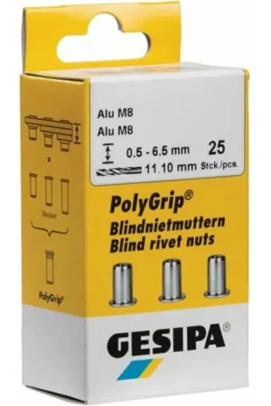 GESIPA Écrou à river PolyGrip® tige de rivet D. x l. 9 x 18 mm M6 ( 4000813826 ) Acheter Direct