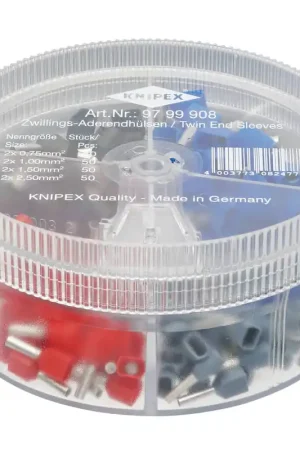 KNIPEX Boîte d'assortiments 200 pièces 2 x 0,75 - 2 x 2,5 mm² ( 8000331594 ) Livraison Express