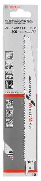 Offre Du Jour BOSCH Lame de scie sabre S 3456 XF S 3456 XF Longueur 200 mm Largeur 19 mm ( 8000343744 )