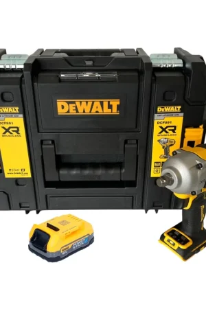 Must-Have DeWalt DCF 891 NT Clé à choc 18 V 1084 Nm 1/2'' Brushless + 1x batterie Powerstack 1,7 Ah + TSTAK - sans chargeur