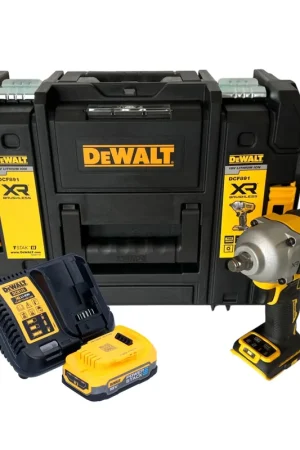 DeWalt DCF 891 E1T Clé à choc 18 V 1084 Nm 1/2'' Brushless + 1x batterie Powerstack 1,7 Ah + chargeur + TSTAK Nouveauté