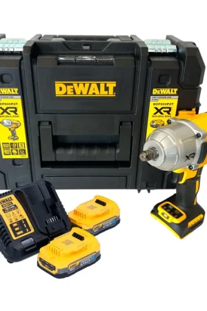 Clé à chocs sans fil DeWalt DCF 900 E2T 18 V 1396 Nm 1/2" + 2x batterie Powerstack 1,7 Ah + chargeur + TSTAK Vente Directe