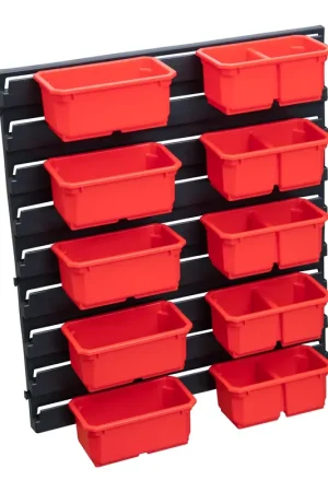 Offre Exclusive Toolbrothers RHINO Container Set Nr. 3 Paroi d'atelier avec 10 récipients pour L Organizer hauteur M+ / L et L Drawer 3