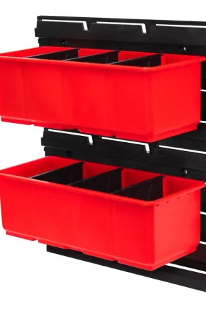 Commander Maintenant Toolbrothers RHINO Container Set Nr. 5 Paroi d'atelier avec 2 récipients pour RHINO XXL Mallette hauteur M et Organizer hauteur XL