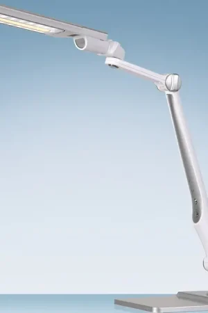 Lampe de bureau HANSA LED Multiflex ABS, fer, PS blanc/argent hauteur 600 mm ( 9000483601 ) Achat Immédiat