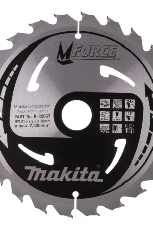 Must-Have Lame de scie circulaire Makita M-FORCE 210 x 30 x 2,3 mm 24 dents ( B-32057 ) pour le bois