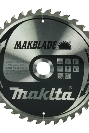 Makita MAKBLADE lame circulaire 260 x 30 x 2,3 mm 40 dents ( B-32770 ) pour bois Remise