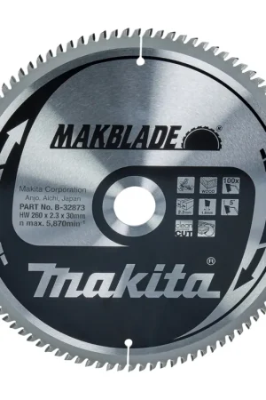 Makita MAKBLADE lame circulaire 260 x 30 x 2,3 mm 100 dents ( B-32873 ) pour bois Offre Exclusive