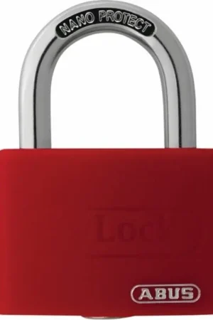 Promotion Cadenas à cylindre ABUS T65AL/40 rouge Lock-Tag largeur du corps de serrure 43 mm ( 3000280259 )