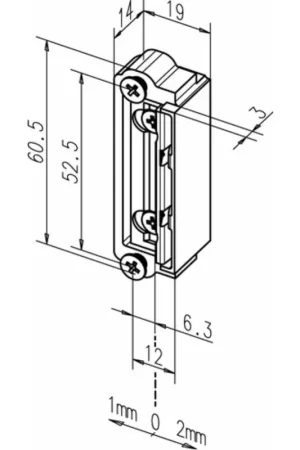 ASSA ABLOY Remplacement de gâche électrique 1418-13 ProFix 2 universel ( 3324030996 ) Réduction