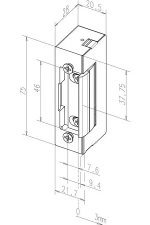 Dernière Chance Gâche électrique ASSA ABLOY 17 12 V DC 100%ED Standard ( 3324034087 )