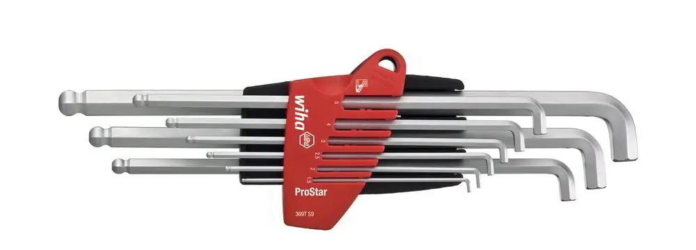 Acheter En Ligne WIHA Jeu de clés mâles coudées 369T S9 9 pcs. support ProStar ( 4000825499 )