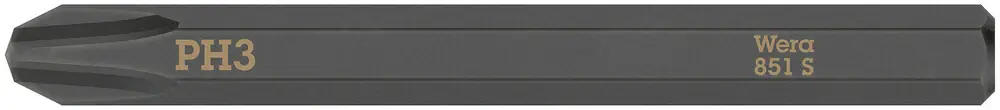 Achat Immédiat WERA Bit 851 S PH 3 x 70 mm 1/4 ″ PH 3 Longueur 70 mm ( 4000827259 )