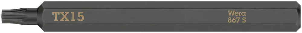 Jusqu'à Épuisement Des Stocks WERA Bit 867 S TORX 15 x 70 mm 1/4 ″ TORX 15 longueur 70 mm ( 4000827263 )
