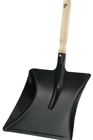 Vente Directe Pelle à poussière ( 9000470282 ) avec manche en bois Métal laqué noir