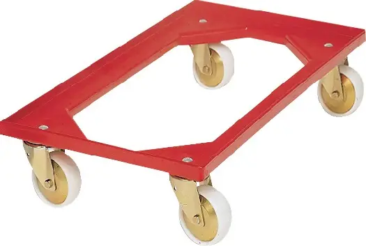 Achetez Aujourd'hui Chariot pour caisses ( 9000444231 ) capacité de charge 250 kg pneus en polymère plastique ABS rouge