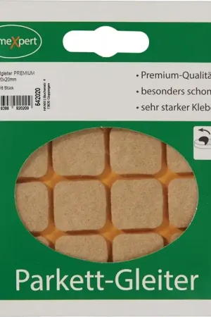 Patin de parquet Premium ( 3000271031 ) 20 x 20 mm autocollant Nouveauté